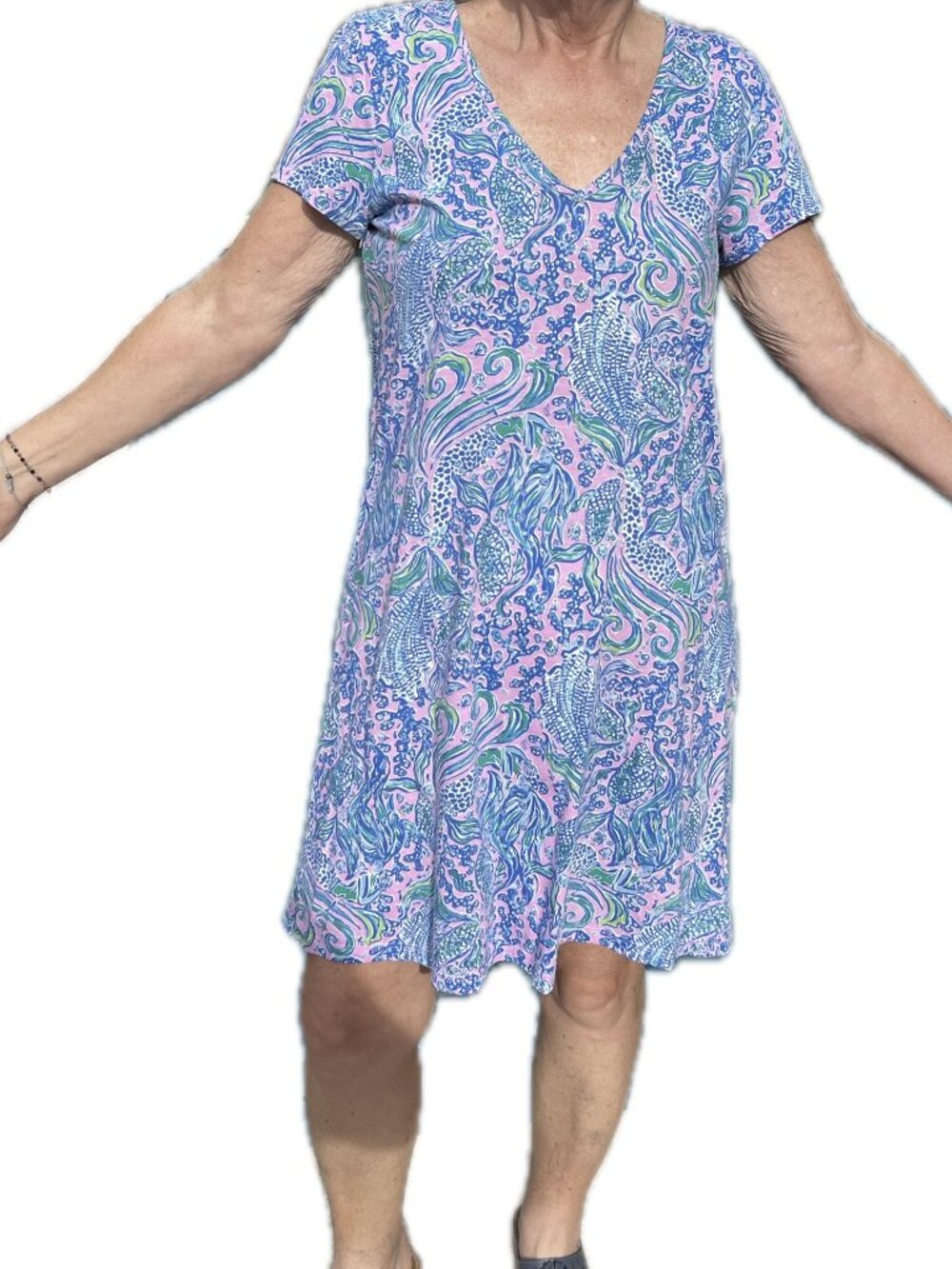 Lilly Pulitzer Etta Short Sleeve Dress Size M EUC (#2117)